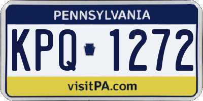 PA license plate KPQ1272
