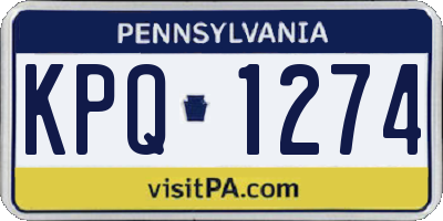 PA license plate KPQ1274