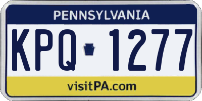PA license plate KPQ1277