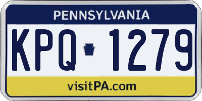 PA license plate KPQ1279