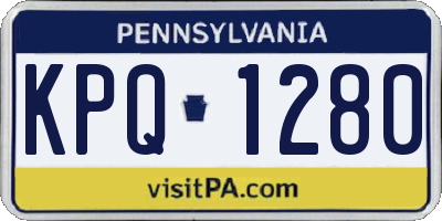 PA license plate KPQ1280