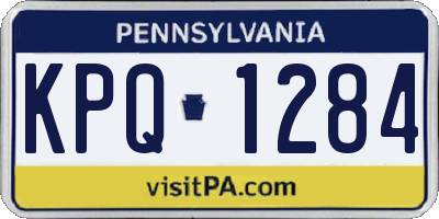 PA license plate KPQ1284