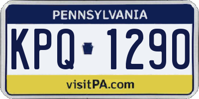 PA license plate KPQ1290