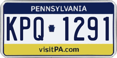 PA license plate KPQ1291