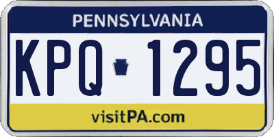 PA license plate KPQ1295