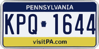 PA license plate KPQ1644