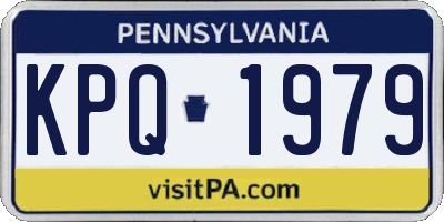 PA license plate KPQ1979