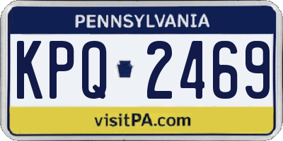 PA license plate KPQ2469
