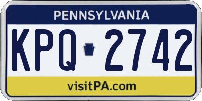 PA license plate KPQ2742