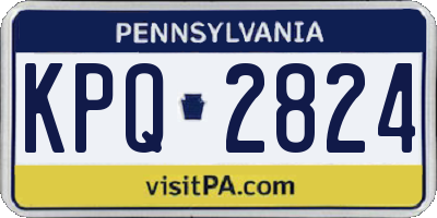 PA license plate KPQ2824