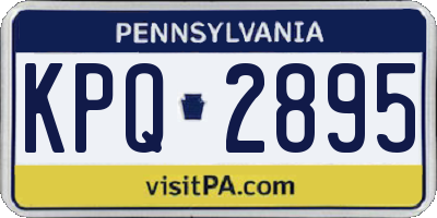 PA license plate KPQ2895