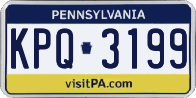 PA license plate KPQ3199
