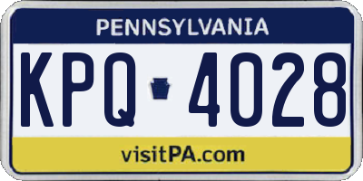 PA license plate KPQ4028