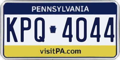 PA license plate KPQ4044