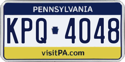 PA license plate KPQ4048