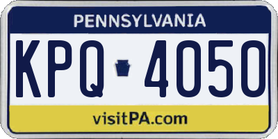 PA license plate KPQ4050