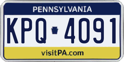 PA license plate KPQ4091