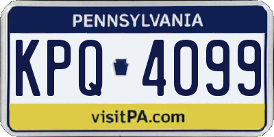 PA license plate KPQ4099