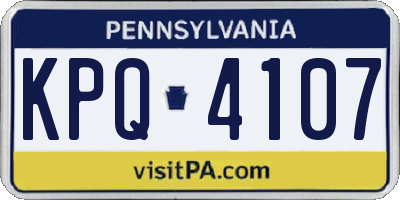 PA license plate KPQ4107
