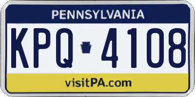 PA license plate KPQ4108