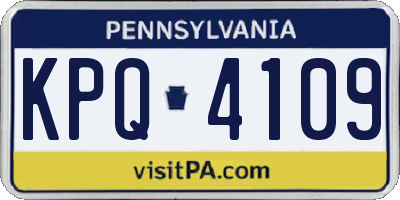 PA license plate KPQ4109