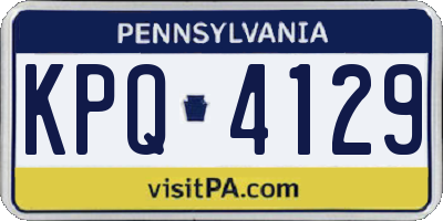 PA license plate KPQ4129