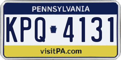 PA license plate KPQ4131