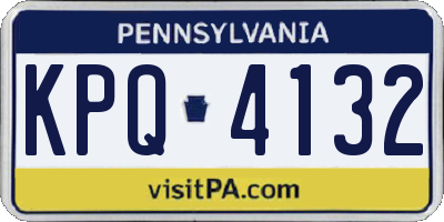 PA license plate KPQ4132