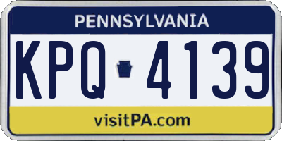 PA license plate KPQ4139