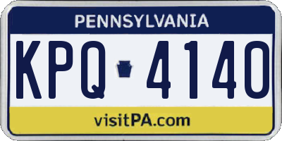 PA license plate KPQ4140
