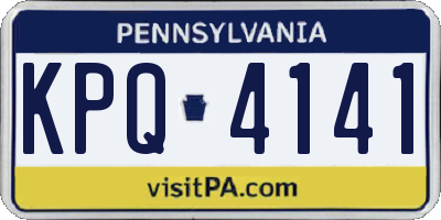 PA license plate KPQ4141