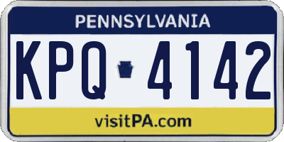 PA license plate KPQ4142