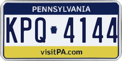 PA license plate KPQ4144