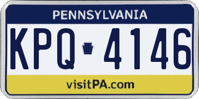 PA license plate KPQ4146