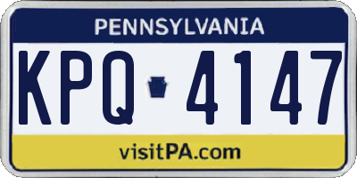 PA license plate KPQ4147