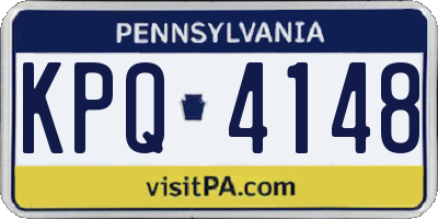 PA license plate KPQ4148