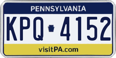 PA license plate KPQ4152