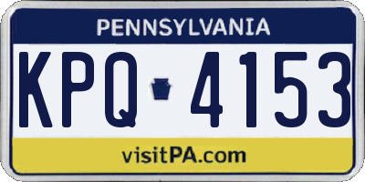 PA license plate KPQ4153