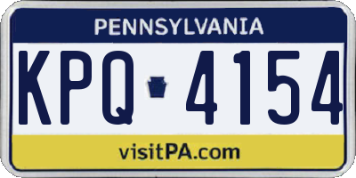 PA license plate KPQ4154