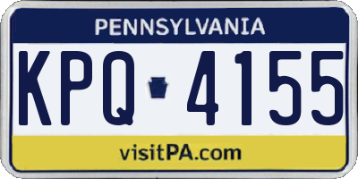 PA license plate KPQ4155