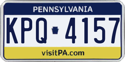 PA license plate KPQ4157