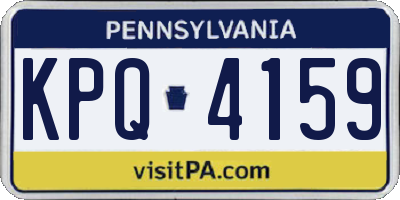 PA license plate KPQ4159