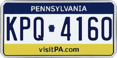 PA license plate KPQ4160