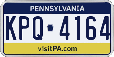 PA license plate KPQ4164