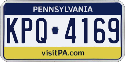 PA license plate KPQ4169