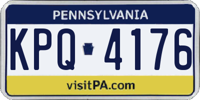 PA license plate KPQ4176