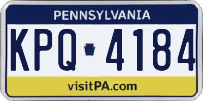 PA license plate KPQ4184