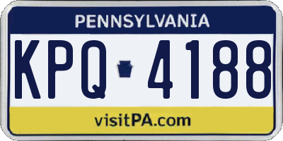 PA license plate KPQ4188