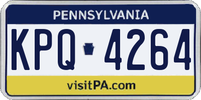 PA license plate KPQ4264