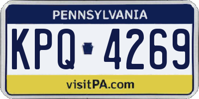 PA license plate KPQ4269